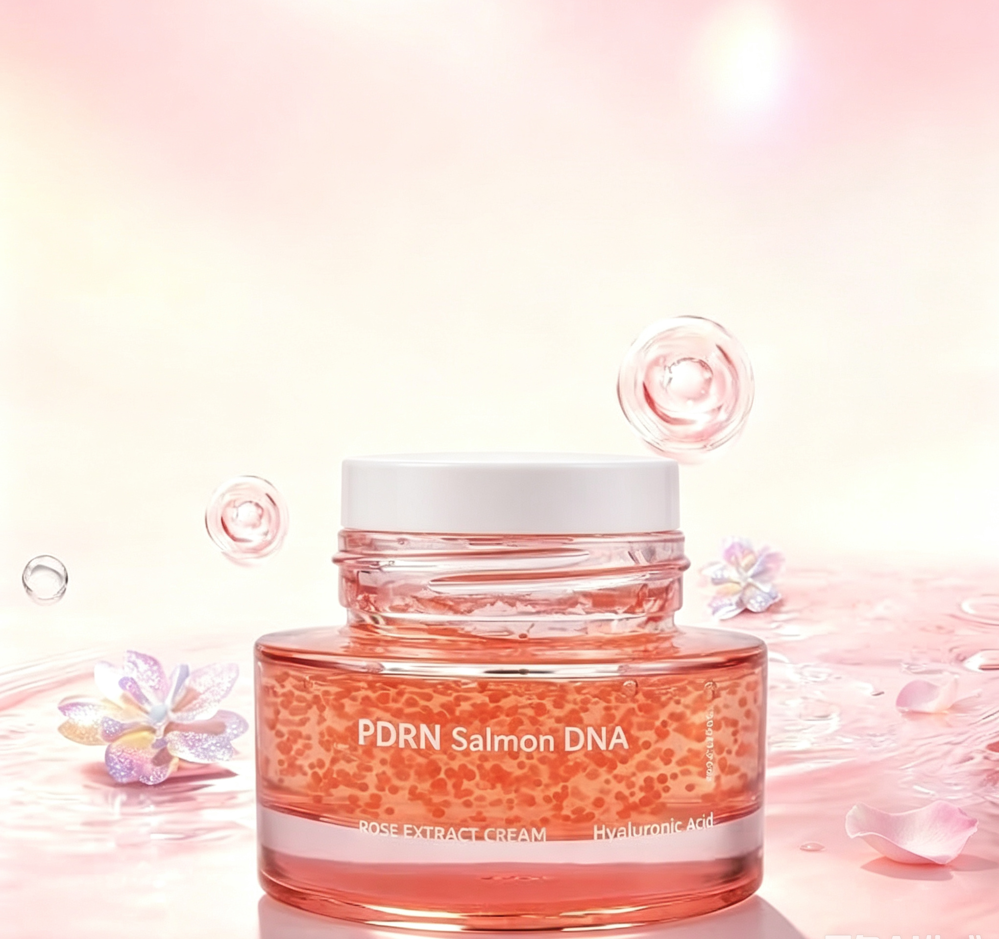 Crème en capsules de gelée de collagène à base d'ADN de saumon OEM PDRN : anti-rides, hydratante et raffermissante pour le visage (produits de soins coréens).
