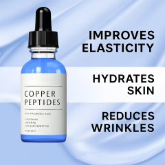 Private Label Blue Copper Peptide Serum Skin Care Solution Ghk-cu Serum for Anti Wrinkle and Moisturizing
