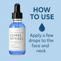 Private Label Blue Copper Peptide Serum Skin Care Solution Ghk-cu Serum for Anti Wrinkle and Moisturizing