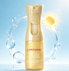Private Label OEM Collagen Centella Vitamin C E SPF40 PA+++ Mineral Sunscreen Spray Herbal Vegan Sheer Shimmering Finish All