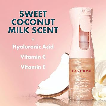 Private Label OEM Collagen Centella Vitamin C E SPF40 PA+++ Mineral Sunscreen Spray Herbal Vegan Sheer Shimmering Finish All