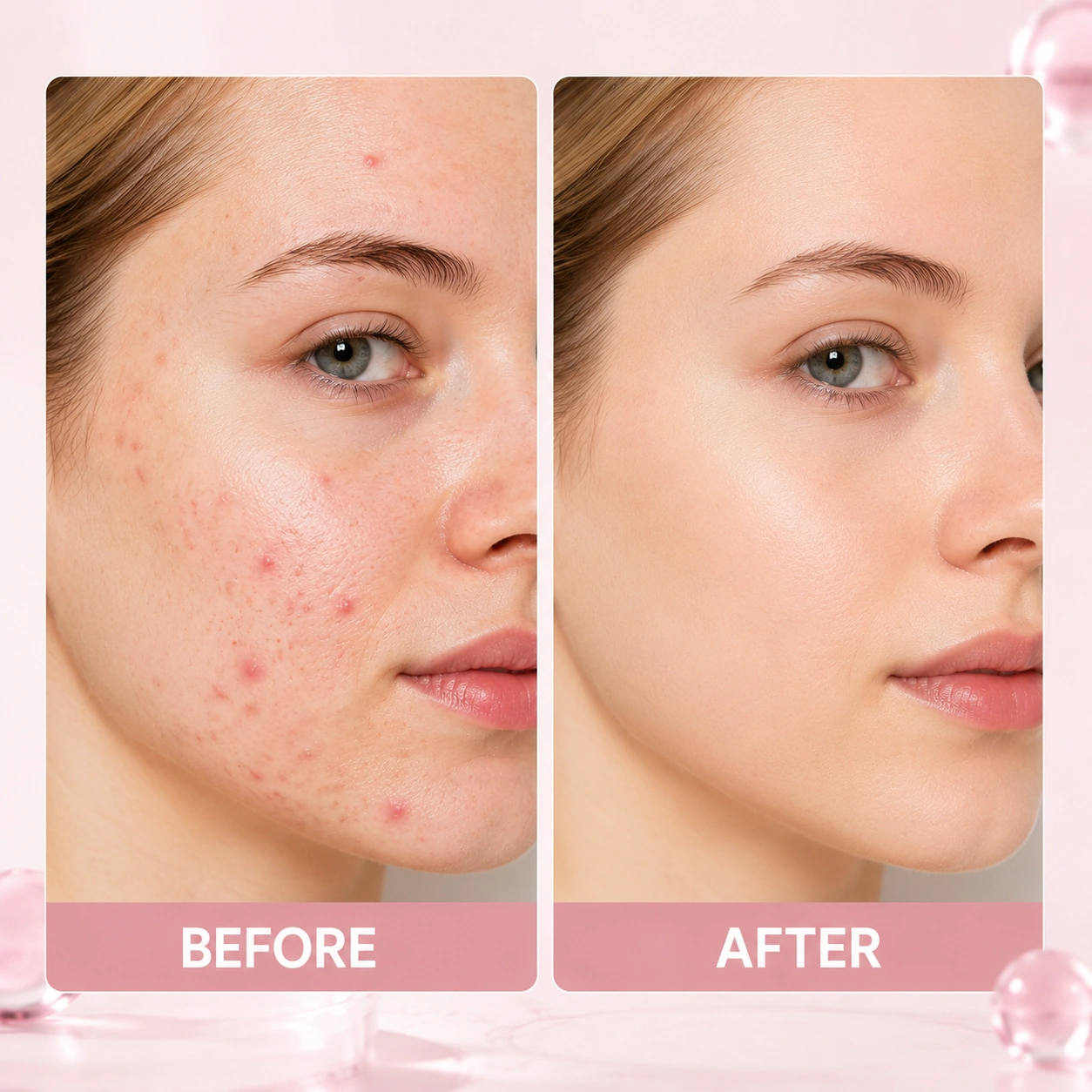 Private label calamine sulfur balm sample and packaging stage