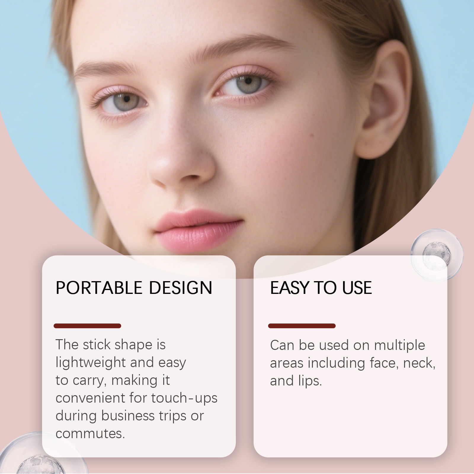 Private Label Pink PDRN Green Tea Lightweight Moisturizing Multi Balm Stick Nourishes Hydrates Dry Facial/Neck Skin Vegan
