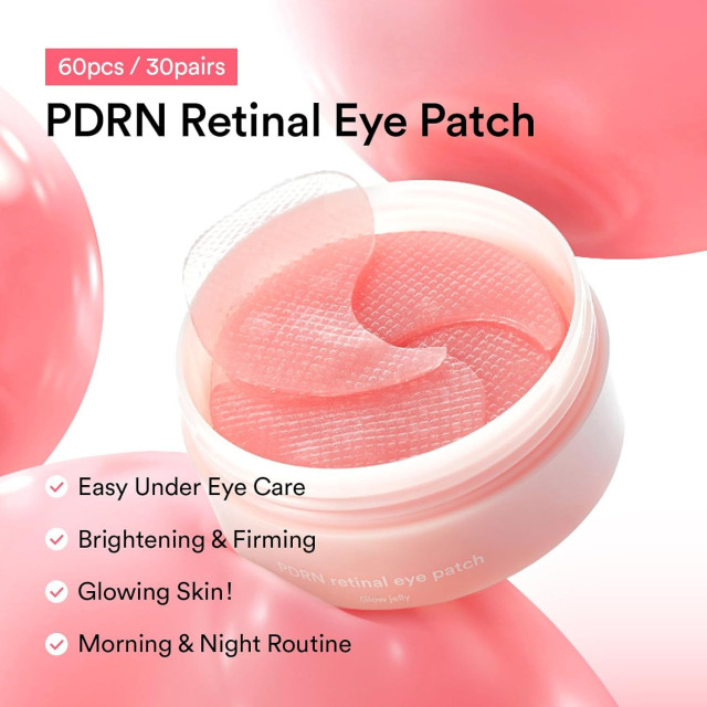 OEM Vegan PDRN Salmon Hyaluronic Acid Collagen Hydrogel Eye Mask Reduce Eye Bags & Dark Circles Under Pink Gel Gold Patches