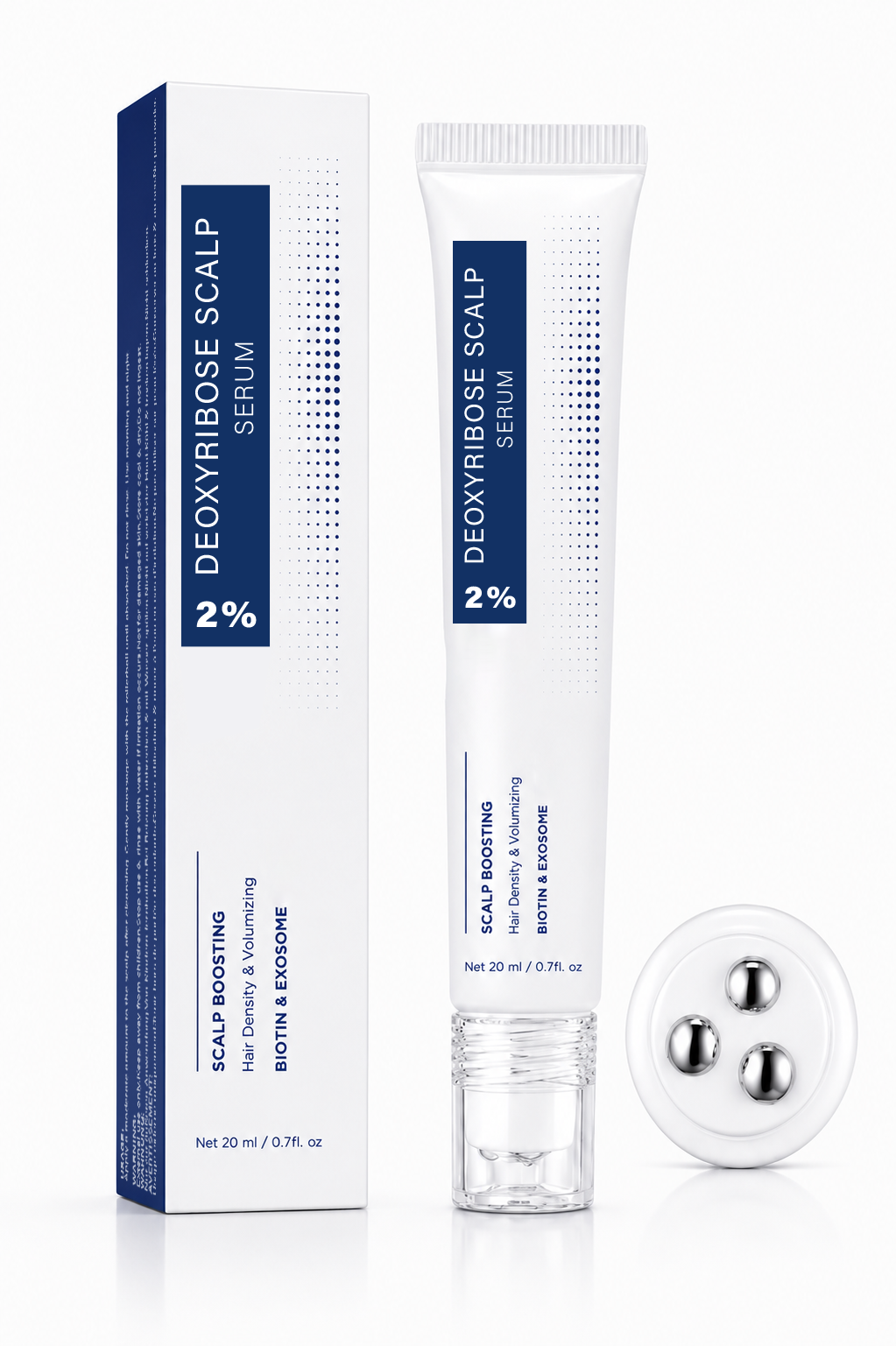 Private Label Deoxyribose 2% Scalp Serum Biotin Exosome for Fuller Thicker Hair Density Volumizing Treatment 20ml OEM Wholesale