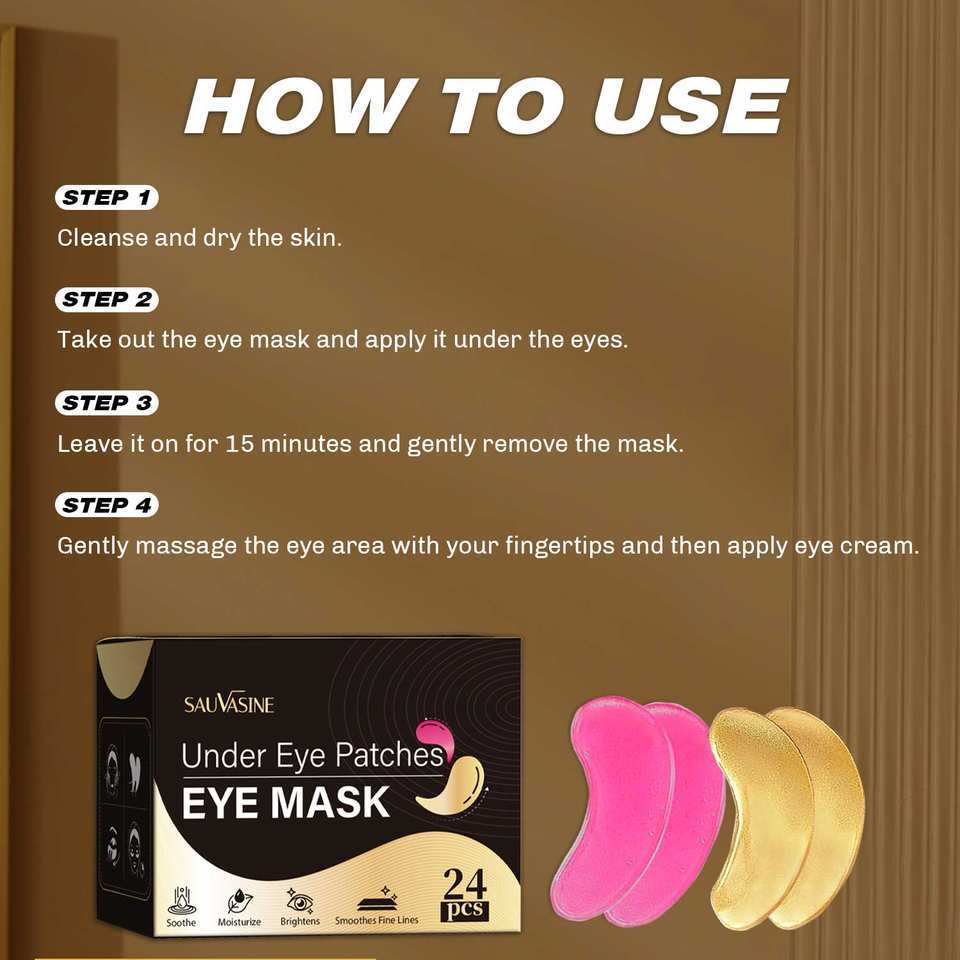 Lanthome Organic Under Eye Care Masks OEM Stock Under Eye Patches Anti-Aging Lightening Dark Circles Sheet Patches