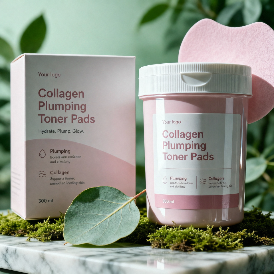 LANTHOME Collagen Plumping Professional Premium Natural Gentle Effective Advanced Daily Rich Liquid Toner Pads