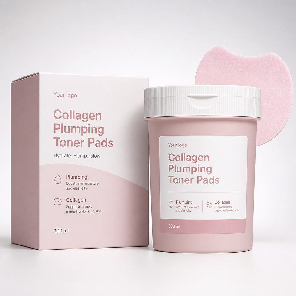 LANTHOME Collagen Plumping Professional Premium Natural Gentle Effective Advanced Daily Rich Liquid Toner Pads