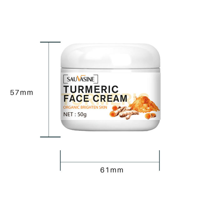 Wholesale OEM Organic Vegan Turmeric Face Cream Skin Lightening Whitening Acne Relief Anti-Aging Lightening Dark Spots for Women