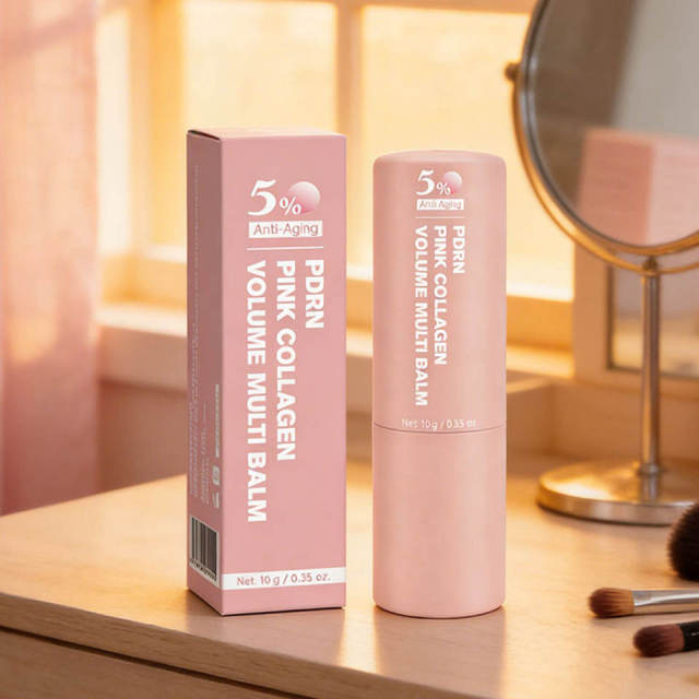 OEM Private Label Moisturizing PDRN PINK COLLAGEN VOLUME Multi Balm Organic Lip Skin Care Vitamin E Salmon Grass-fed Beef Tallow