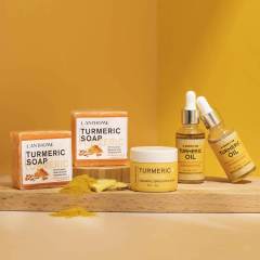 Hot Sale Herbal Organic Acne Bar Natural Skin Care Logo Turmeric Handmade Face Soap Deep Clean All Skin Types