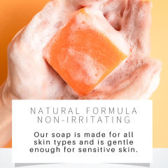 Hot Sale Herbal Organic Acne Bar Natural Skin Care Logo Turmeric Handmade Face Soap Deep Clean All Skin Types
