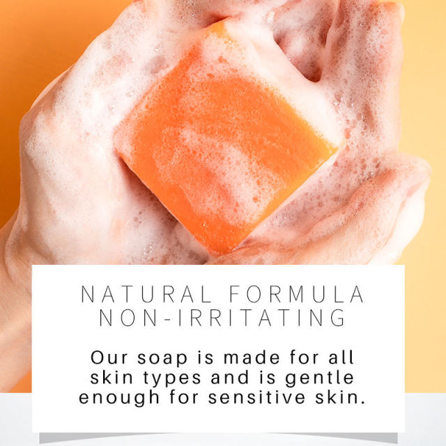 Hot Sale Herbal Organic Acne Bar Natural Skin Care Logo Turmeric Handmade Face Soap Deep Clean All Skin Types