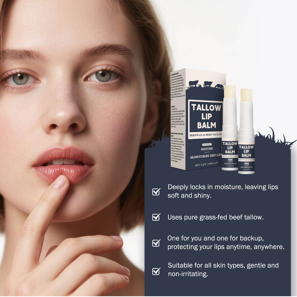 Beef Tallow Lip Therapy Moisturizing Liquid Lip Balms Dry Skin Premium High Quality Products