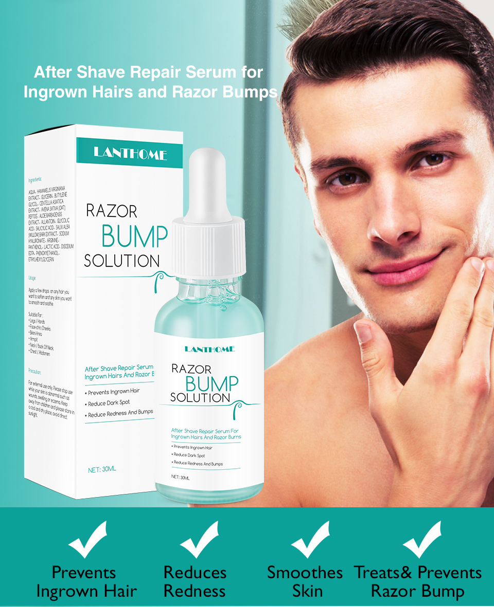 LANTHOME 30 ml aftershave serum dropper bottle and outer carton