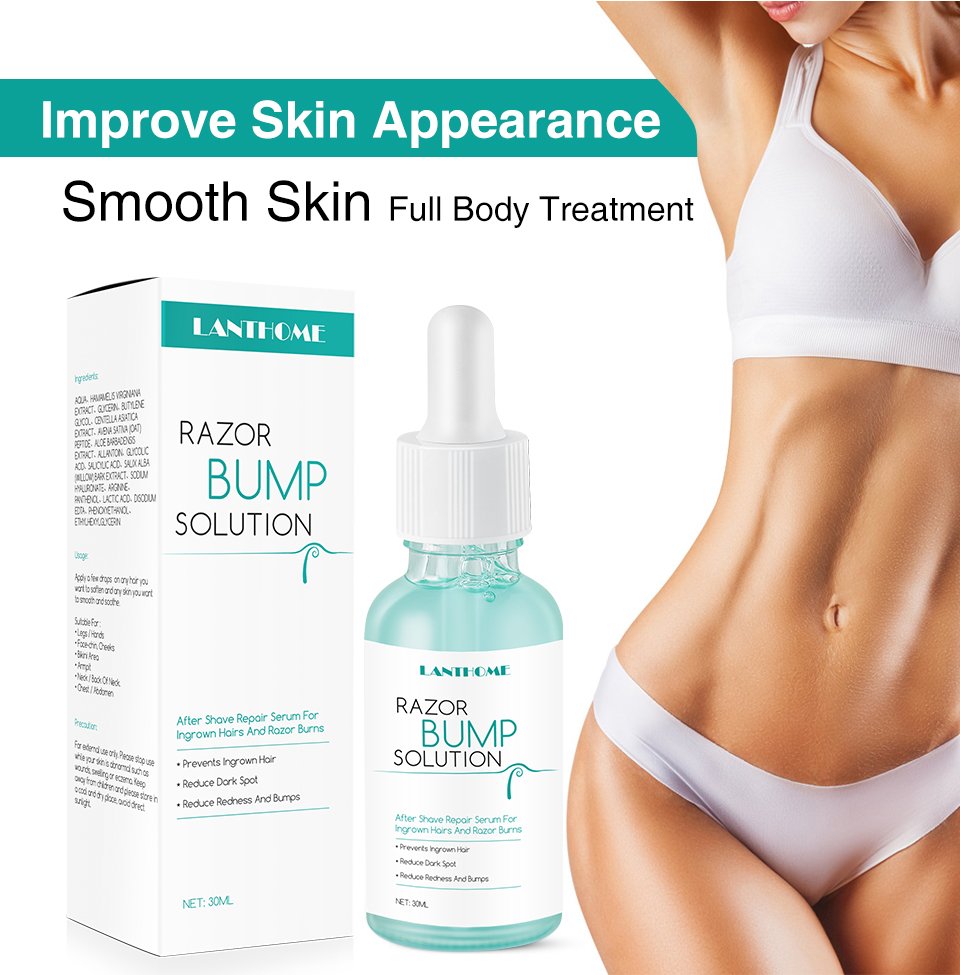 30 ml razor bump serum and carton for face and body grooming ranges