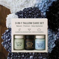 Set Three Natural Beef Tallow Paste Creams Kojic Acid Collagen Vitamin C for Anti-Wrinkle Skin Care-Bulk Purchase Packaging for