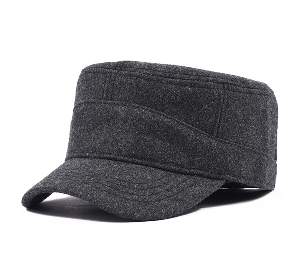 Wool hat, warm and thick, cold resistant, baseball cap, duckbill cap