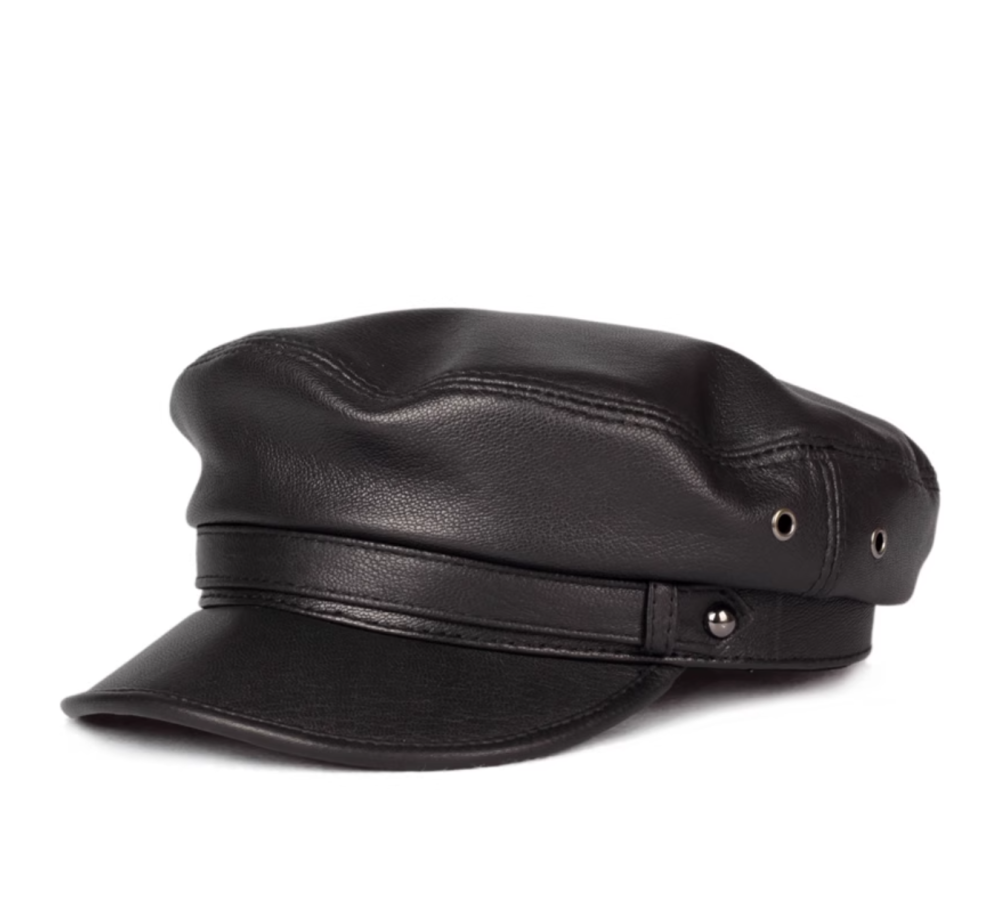 Leather hat versatile hat