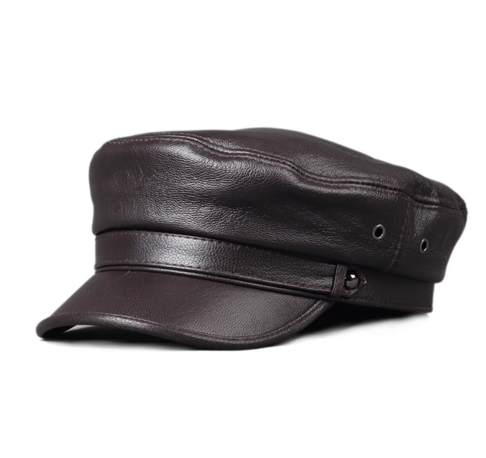 Leather hat versatile hat