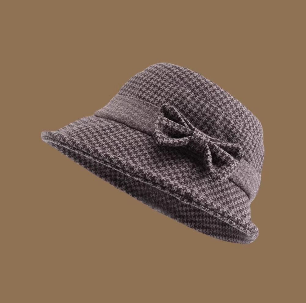 Woolen top hat, women's autumn and winter temperament, socialite style, fisherman hat