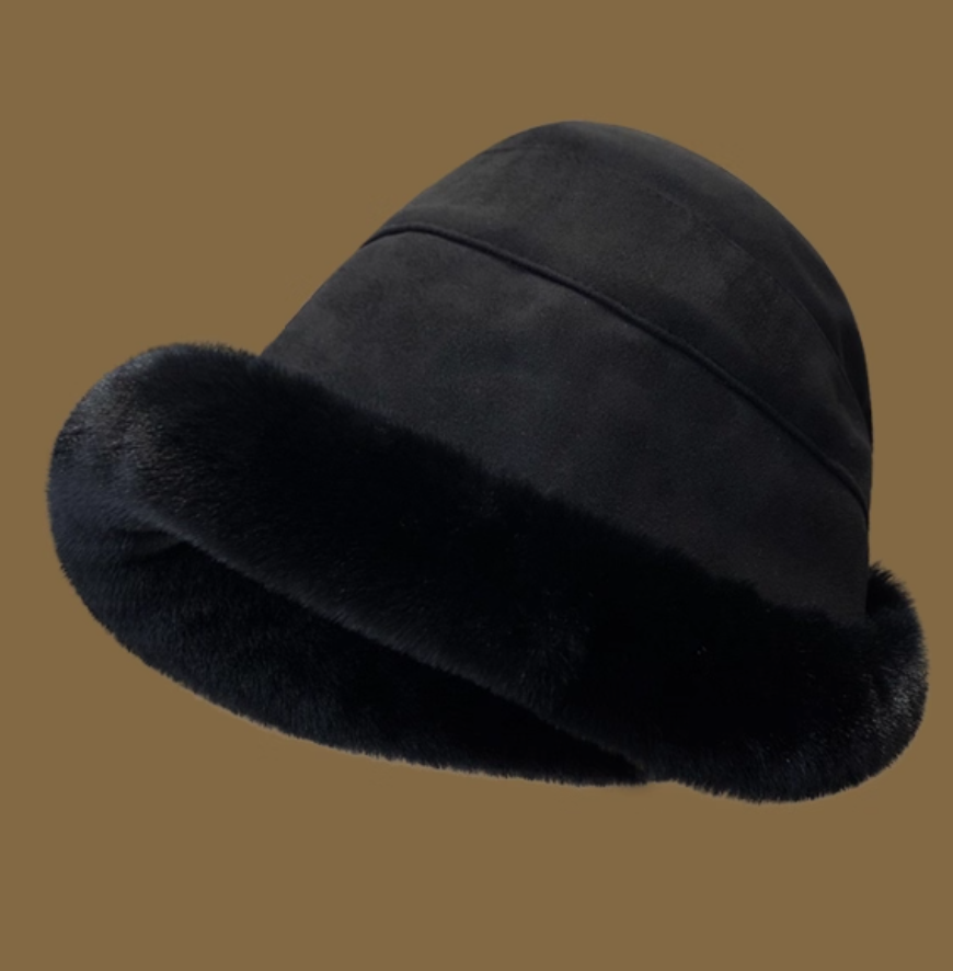 Retro Knitted Hat with Big Head, Women's Autumn and Winter Thickened Warmth, Ear Protection, Baotou, Knitted Hat