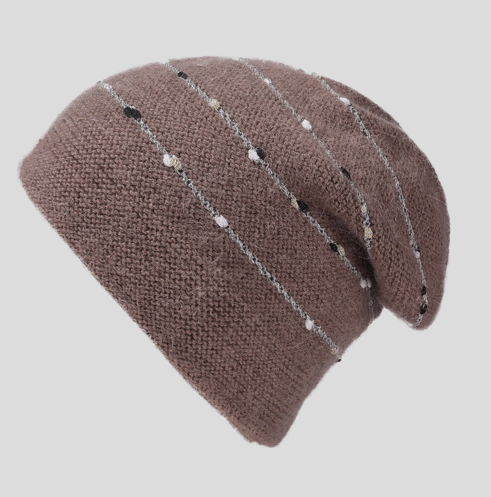 Lazy style big head circumference pile hat autumn and winter fashionable ear protection cold hat showing face small toe cap