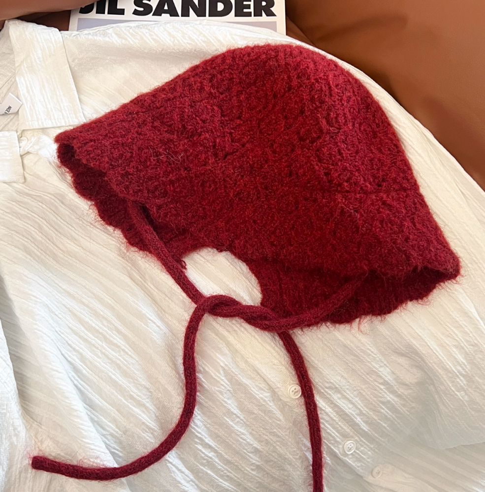 Rope style hat, knitted hat, toe cap, cold hat, autumn and winter