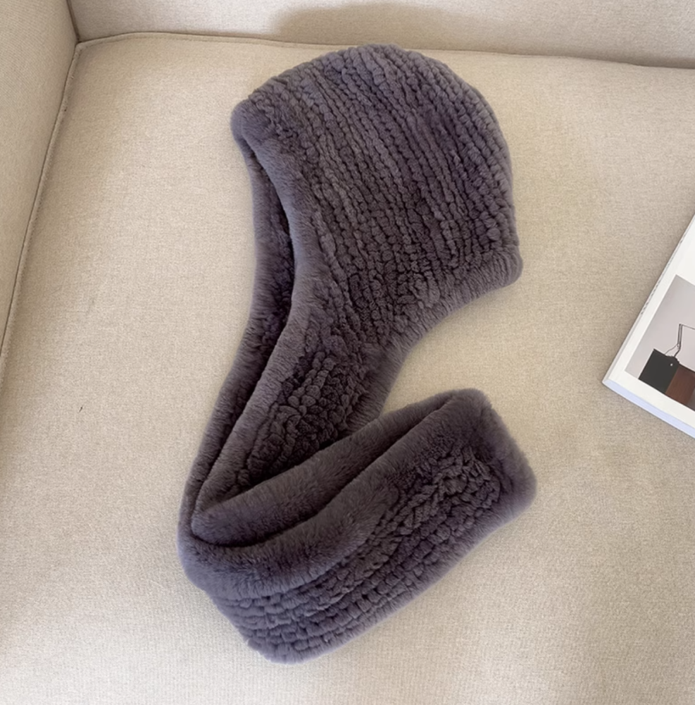 autumn and winter plush hat, scarf integrated hat, thickened ear protection, windproof hat, winter