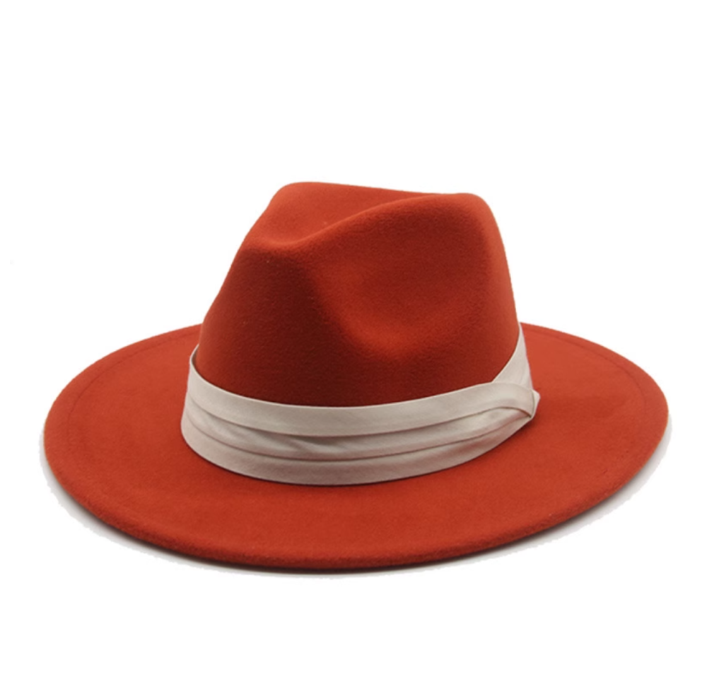 K2 Gentleman British Retro Panama Big brimmed Wool Top Hat Wide Edge Suit Jazz Hat