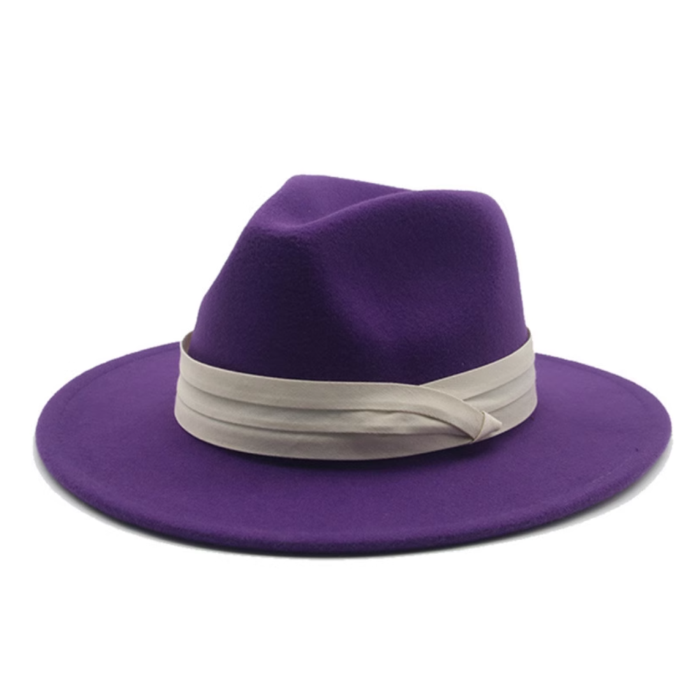 K2 Gentleman British Retro Panama Big brimmed Wool Top Hat Wide Edge Suit Jazz Hat