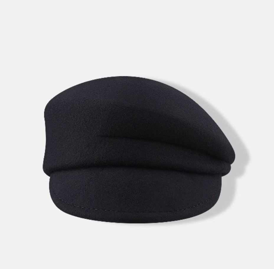 Big head circumference top hat Hepburn style wool heiress hat socialite solid color warm temperament hat