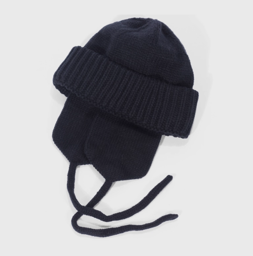 Relaxing retro woven hat, warm ear protection hat