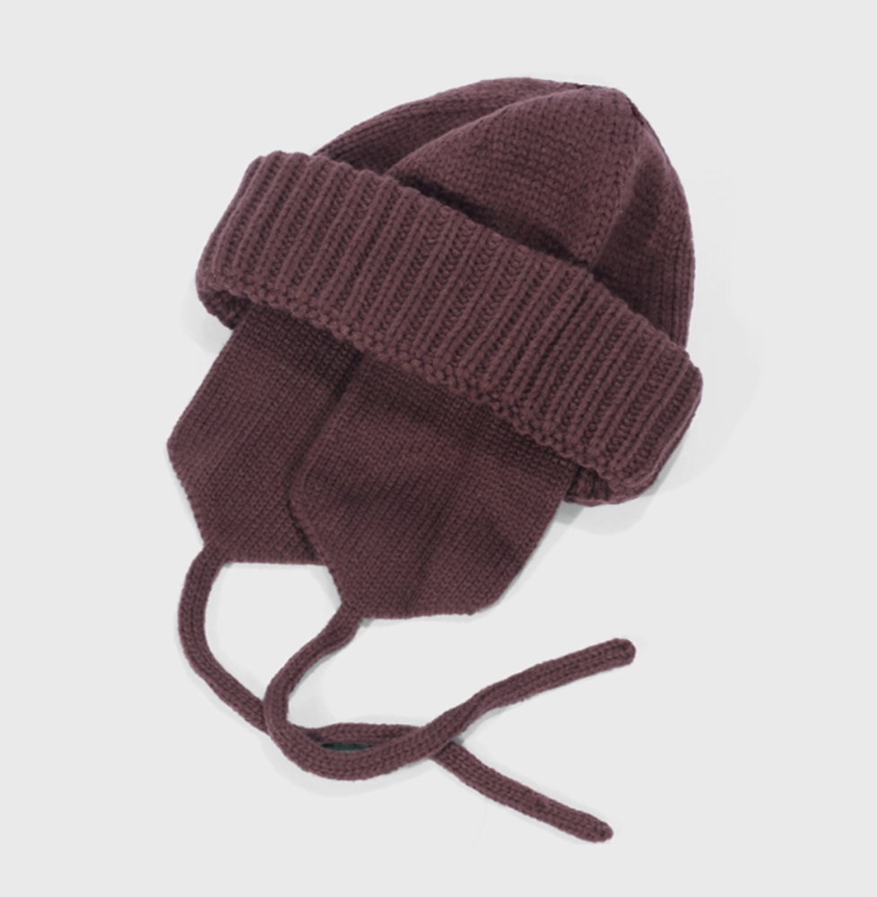 Relaxing retro woven hat, warm ear protection hat