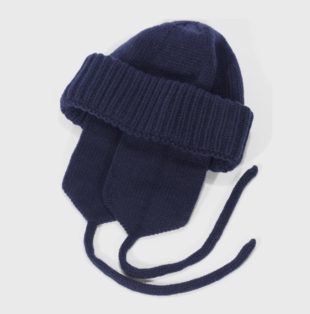 Relaxing retro woven hat, warm ear protection hat