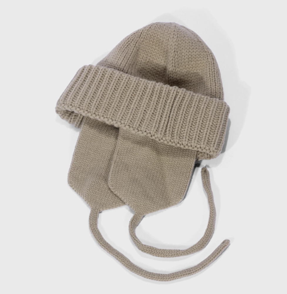 Relaxing retro woven hat, warm ear protection hat