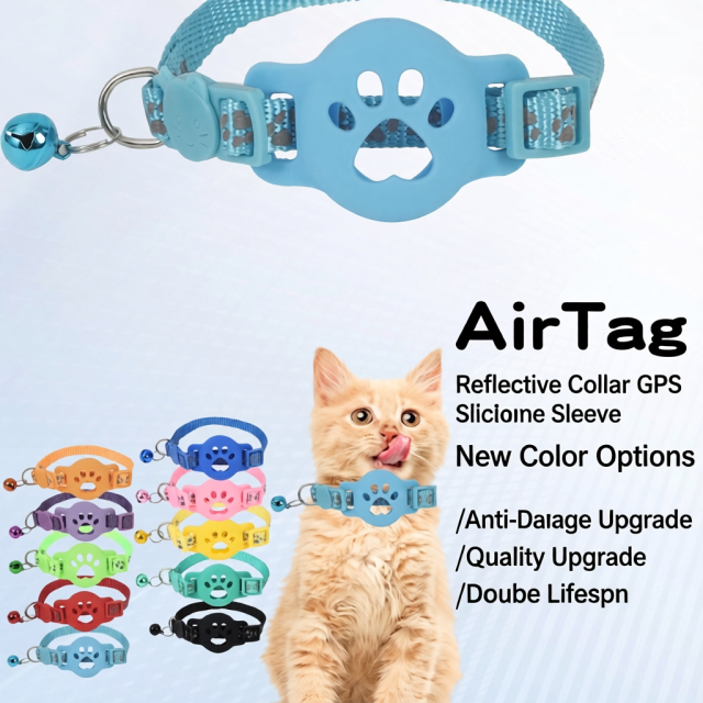 Collier pour chat AirTag avec clip pour patte
