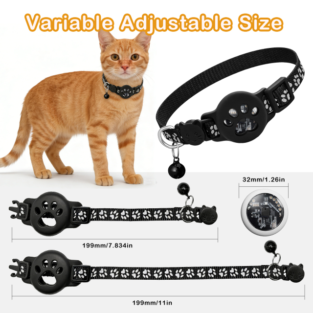 Collier pour chat AirTag avec clip pour patte