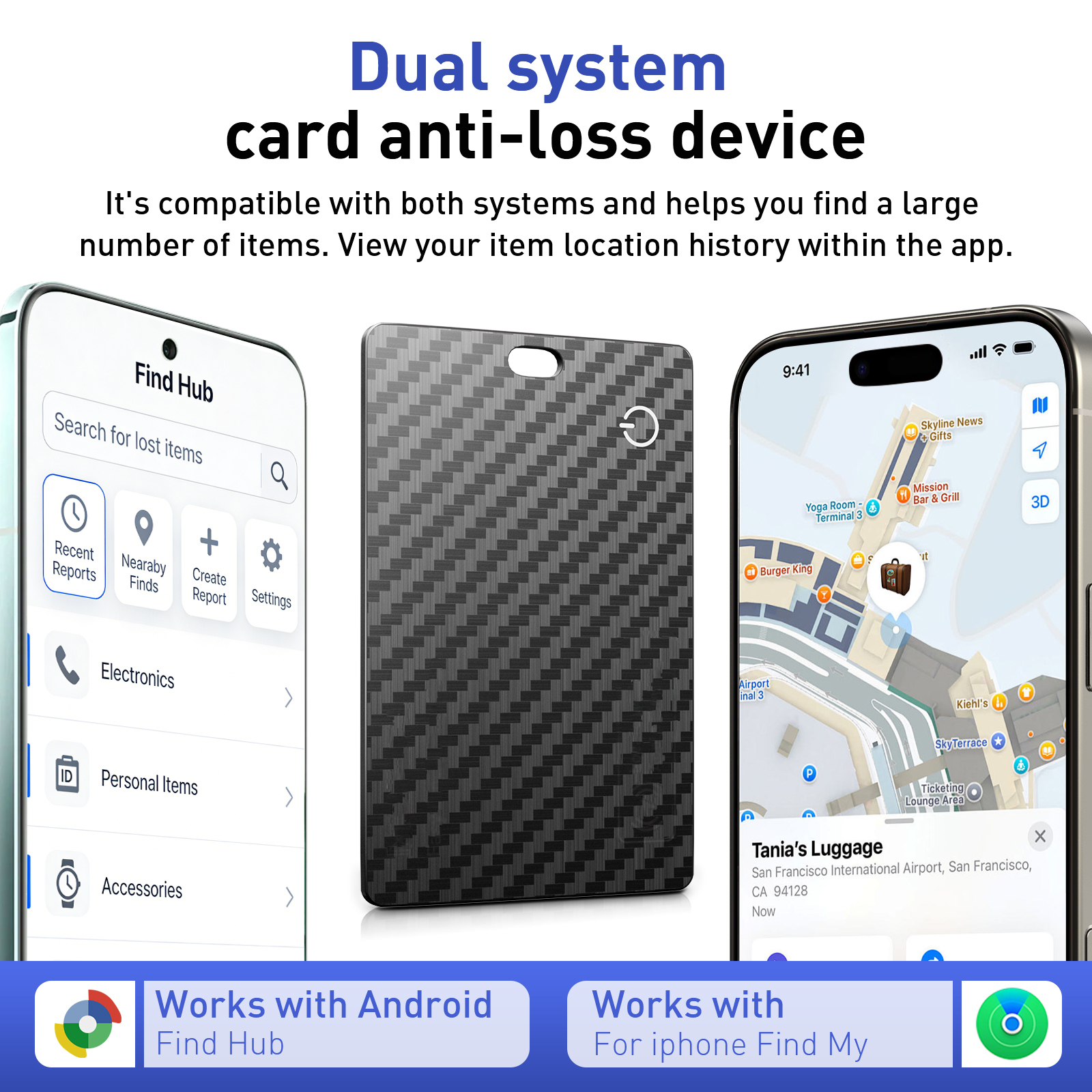 Kingminson-M10-Find Locator Card for Apple Find My and Google Find Hub