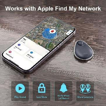 HT07 Magnetic Bluetooth Tracker Anti-Lost Tag for Apple Find My and Google Find Hub
