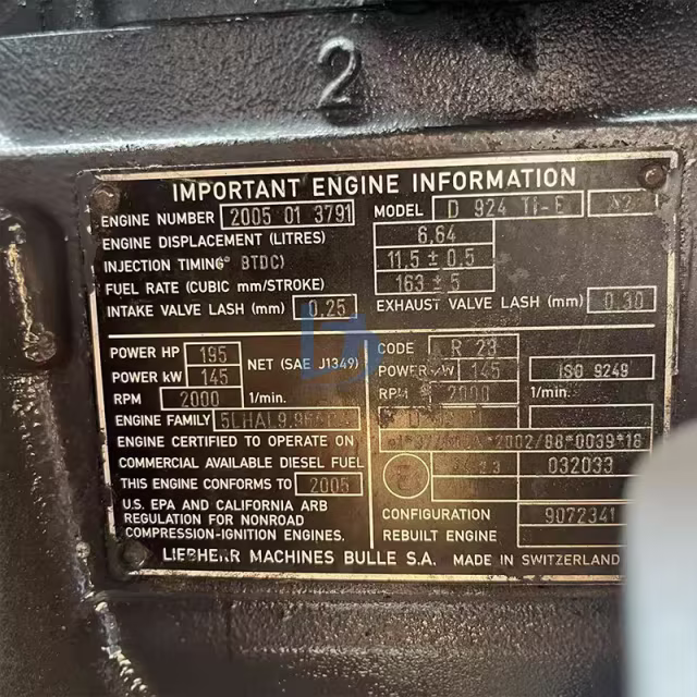 Construction Machinery Parts D924 Complete Engine Assy for Liebherr D924 Machinery Engine