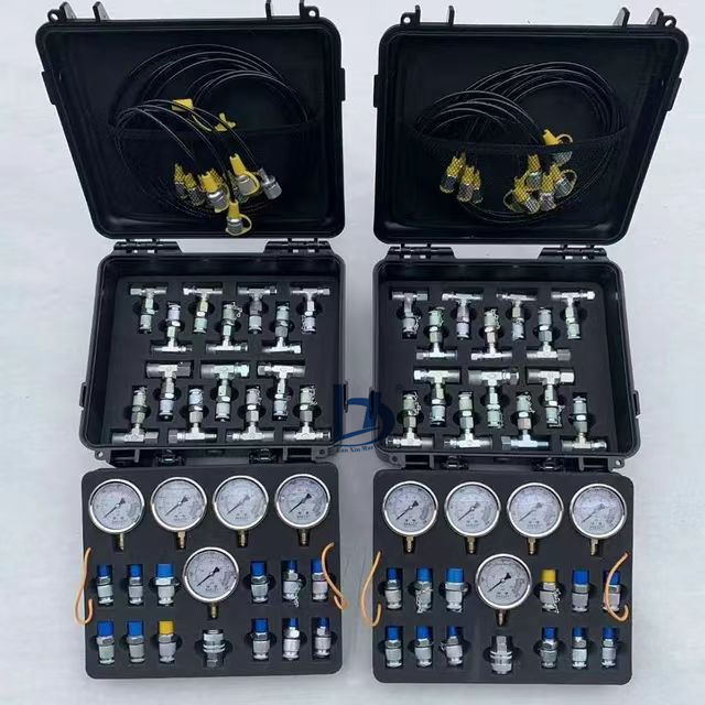 Hydraulic test Kit 5 test Hose 5 Pressure Gauge 13 test Joint 14 Tee  Joint