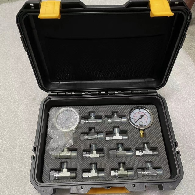 Hydraulic test Kit 5 test Hose 5 Pressure Gauge 12 test Joint 12 Tee  Joint