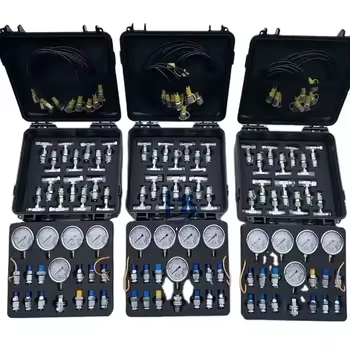 Hydraulic test Kit 5 test Hose 5 Pressure Gauge 13 test Joint 14 Tee  Joint