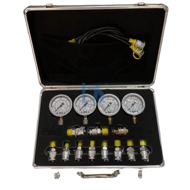 Hydraulic test Kit Gold Box 4 test Hose 4 Pressure Gauge 11 test Joint