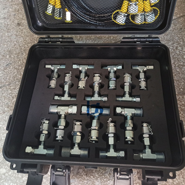 Hydraulic test Kit 5 test Hose 5 Pressure Gauge 13 test Joint 14 Tee  Joint