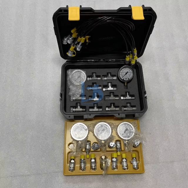 Hydraulic test Kit 5 test Hose 5 Pressure Gauge 12 test Joint 12 Tee  Joint