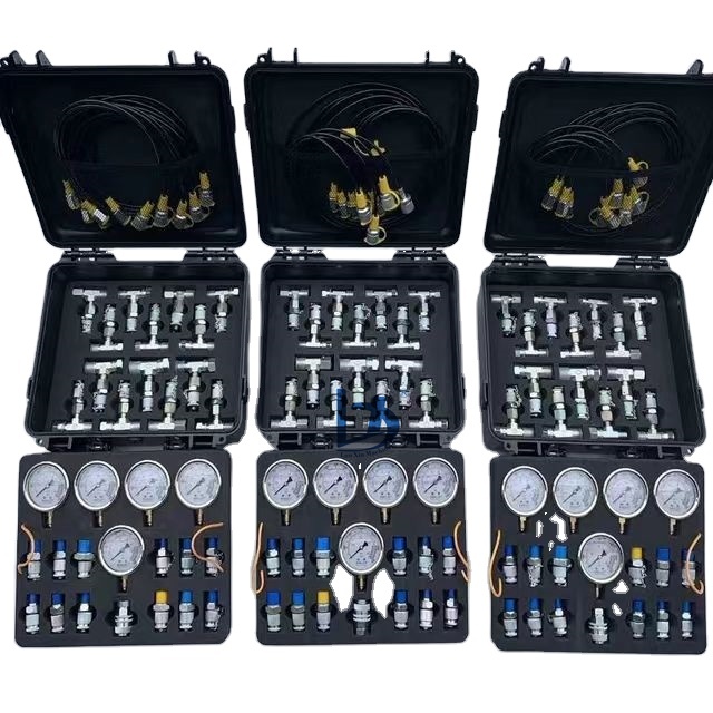Hydraulic test Kit 5 test Hose 5 Pressure Gauge 13 test Joint 14 Tee  Joint
