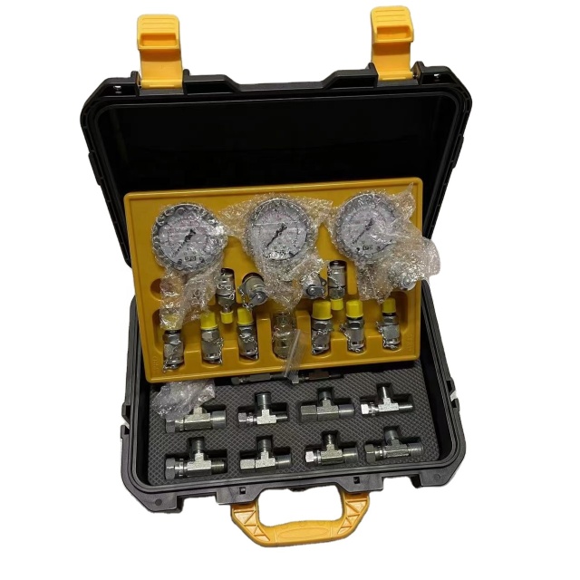 Hydraulic test Kit 5 test Hose 5 Pressure Gauge 12 test Joint 12 Tee  Joint