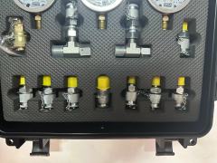 Hydraulic Pressure Gauge 3 test Hose 3 Pressure Gauge 9 test Joint 2 Tee  Joint Hydraulic test Kit